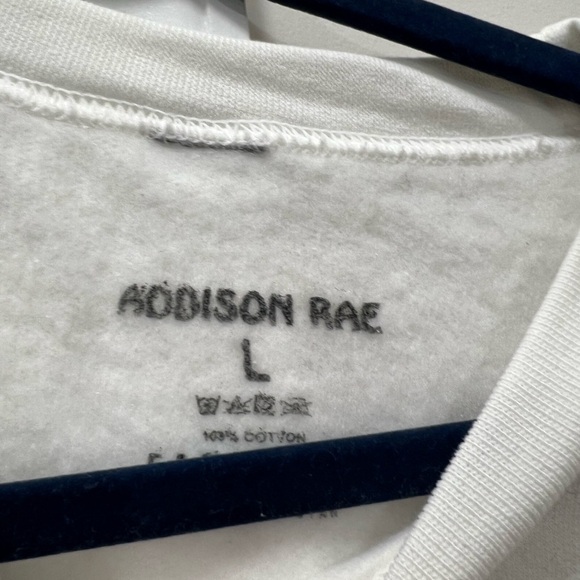 Addison Rae White For You Crewneck Sweatshirt Size Large - Picture 3 of 4